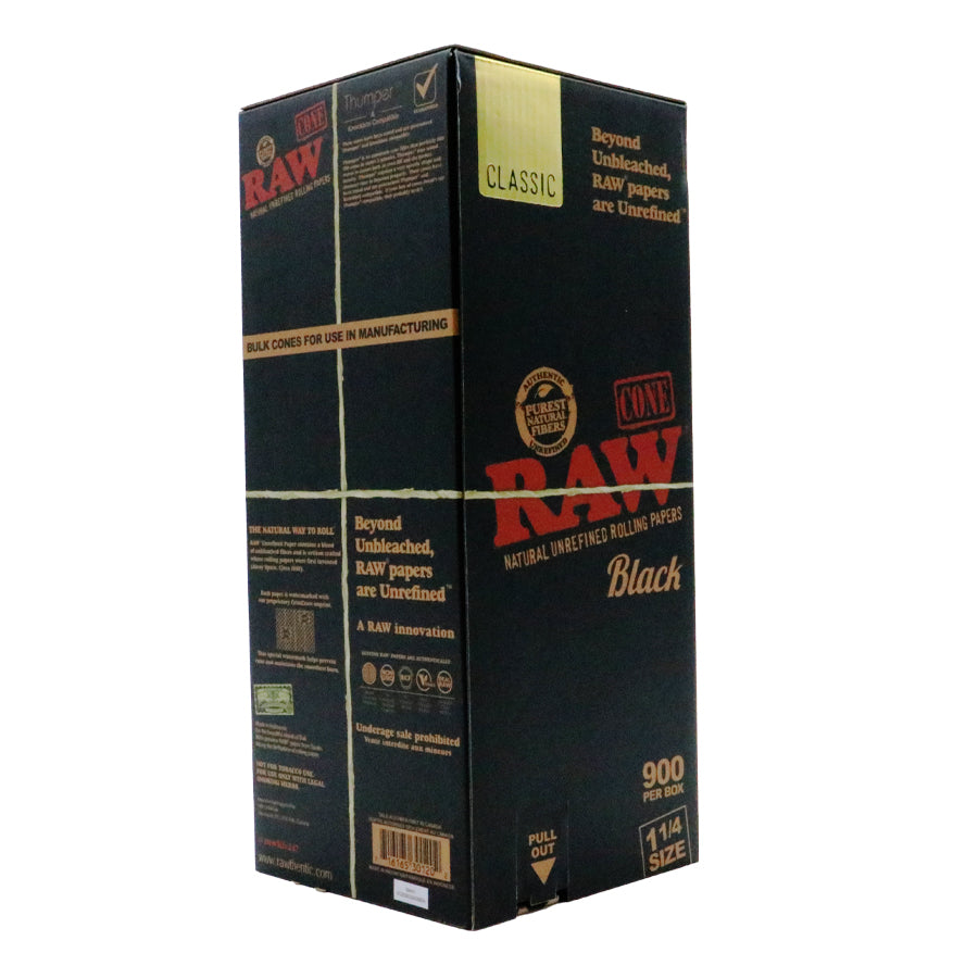 Raw Black Hemp 1 ¼ Pre-Rolled Cones 900 Pack - Infyniti Scales