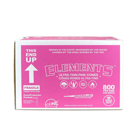 Elements Pink Pre-rolled Cones King Size Ultra Thin