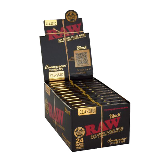 RAW Black Unrefined Artisan Connoisseur 1 1/4 size