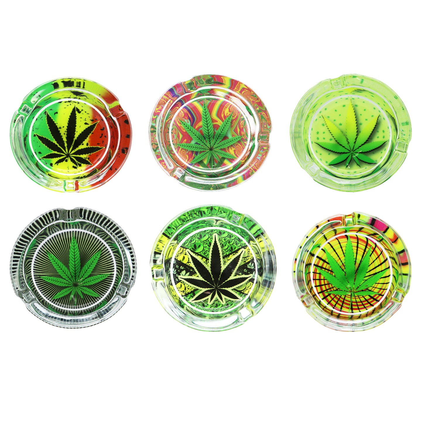 Cendrier rond en verre - Biker Design