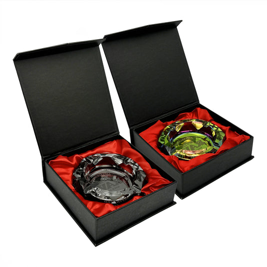 Mini plateau roulant en verre brut