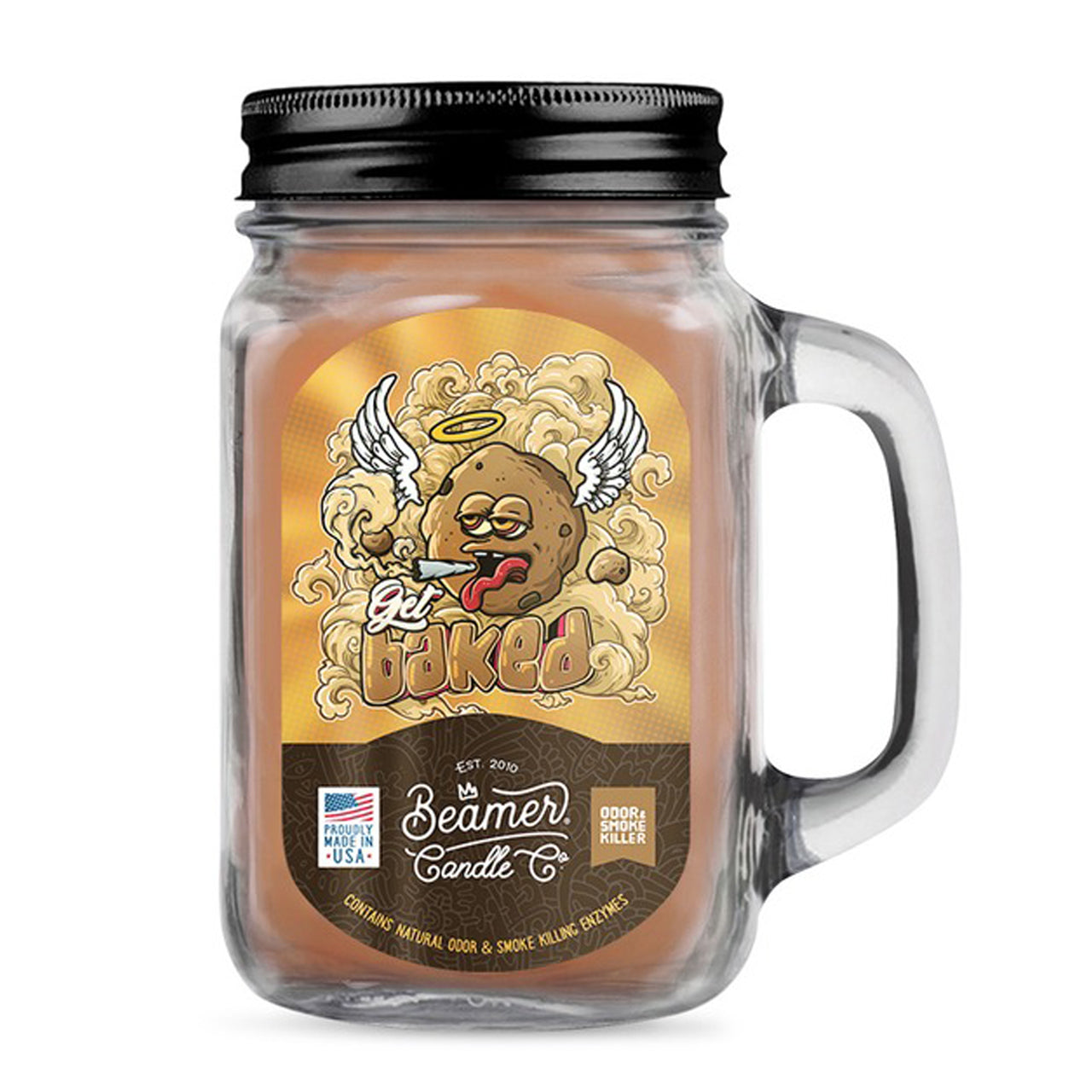 Beamer Candle Co. 12oz & 7oz Glass Mason Jar - Get Baked - Infyniti Scales