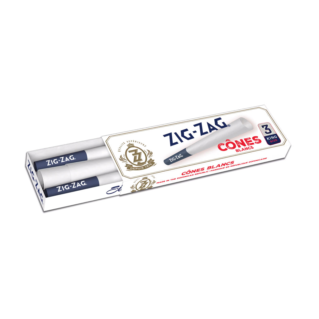 Zig Zag White King Size Cones