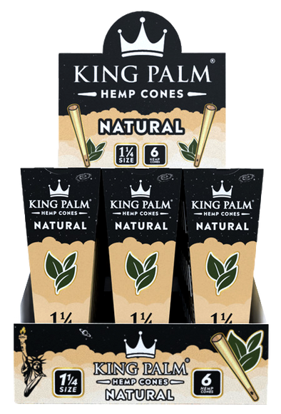King Palm Hemp Cones 1 ¼  - Natural