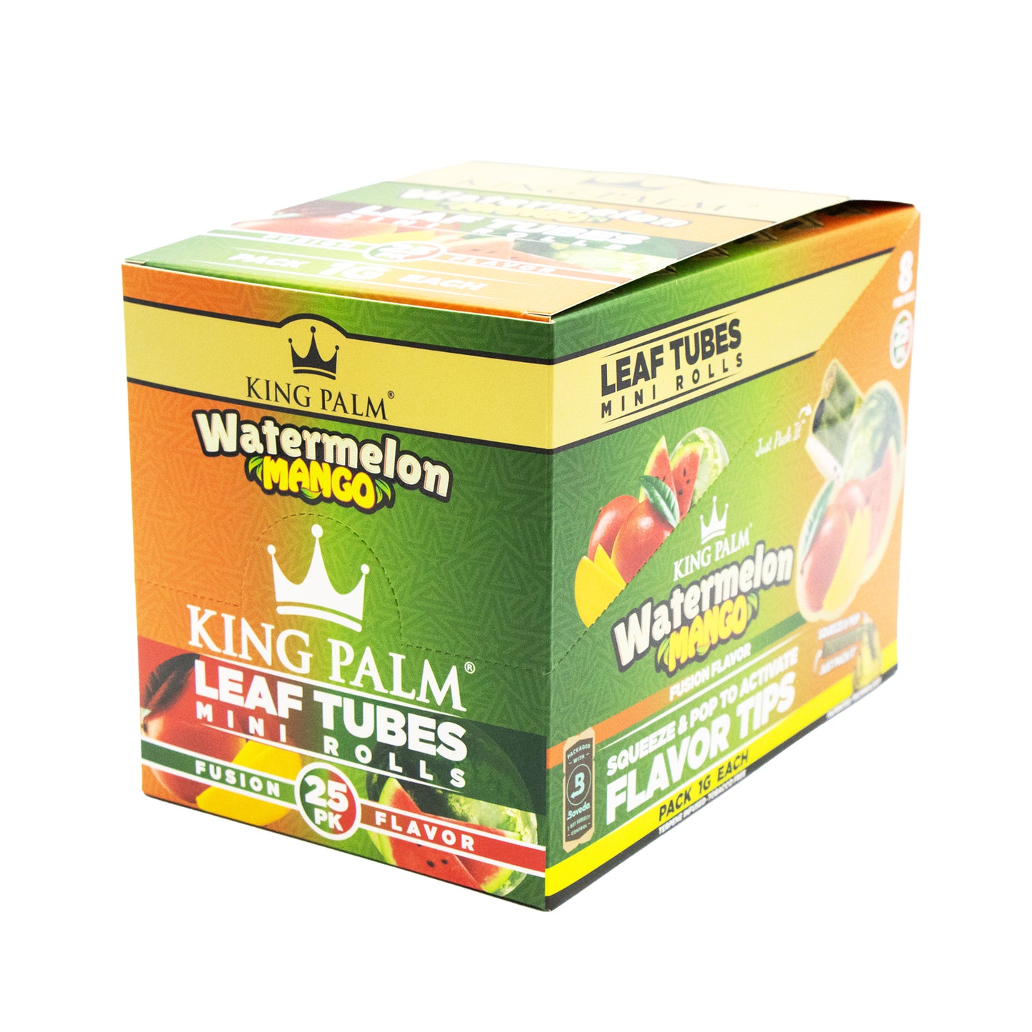 King Palm Wraps - Mini tubes de 1 gramme, paquet de 25