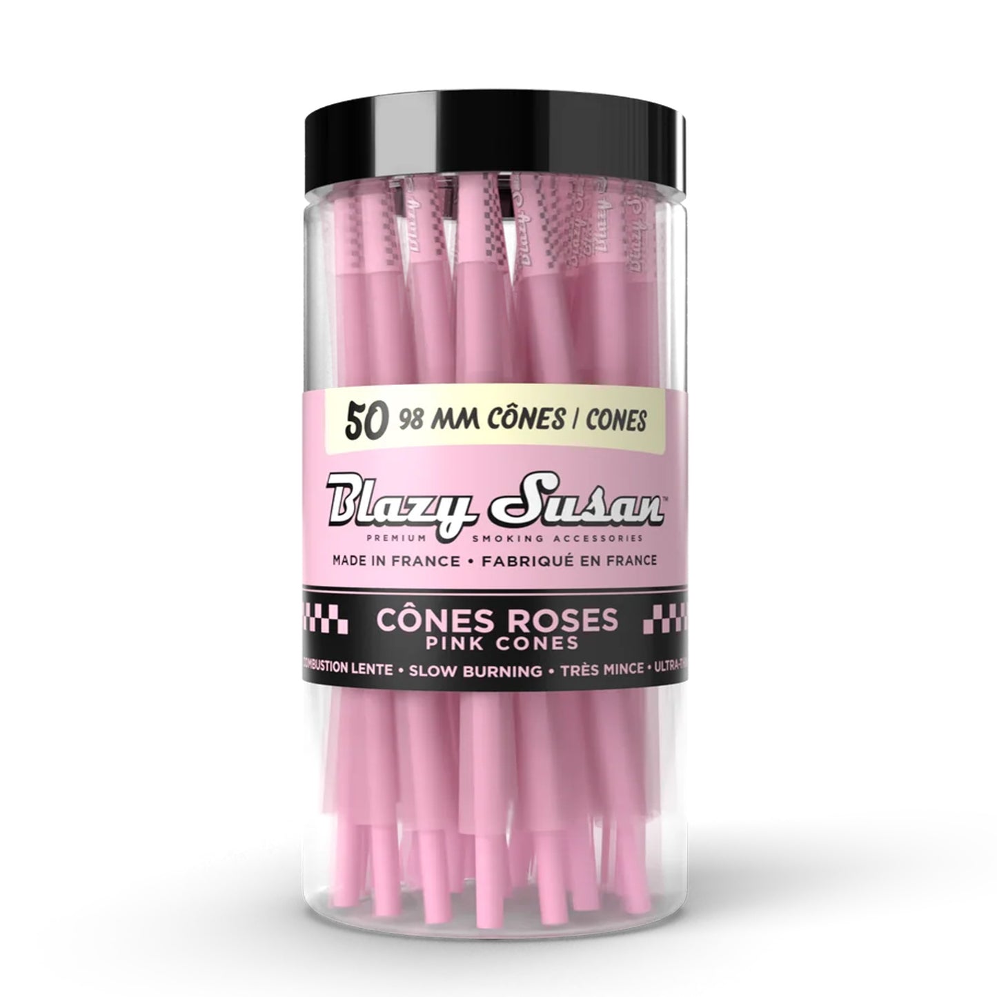 Pink 98mm Cones - 50 Count Jar