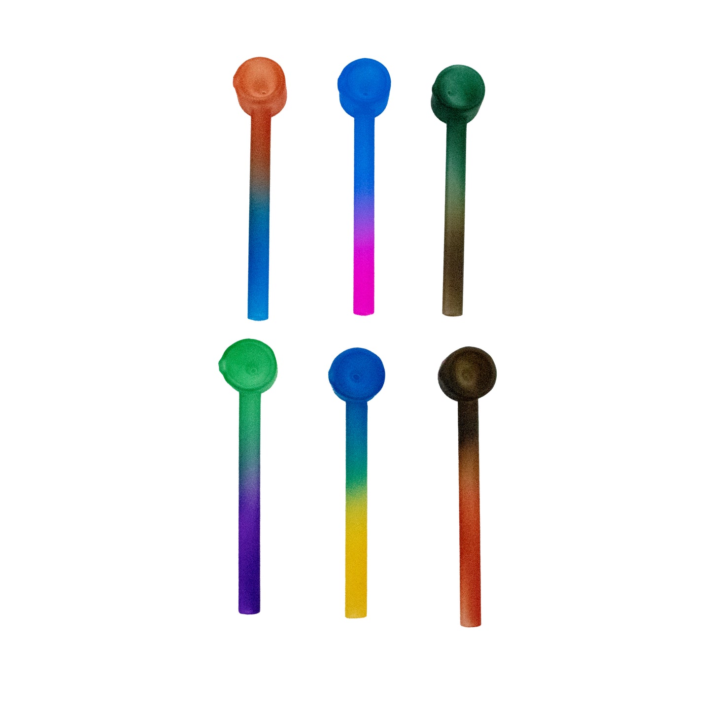 Pipe cuillère en verre de 4", assorties