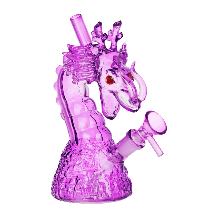 Seshgear Rising Dragon Water Pipe 6.7" / 14mm F Purple