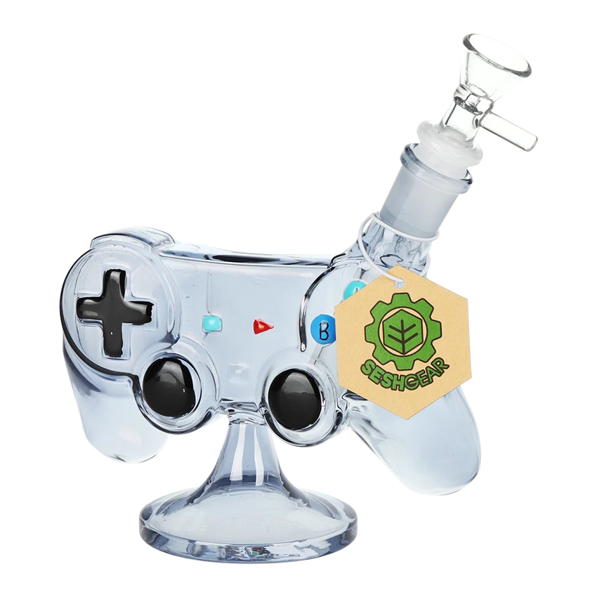 SeshGear Game Controller Glass Water Pipe - 6" / 14mm F