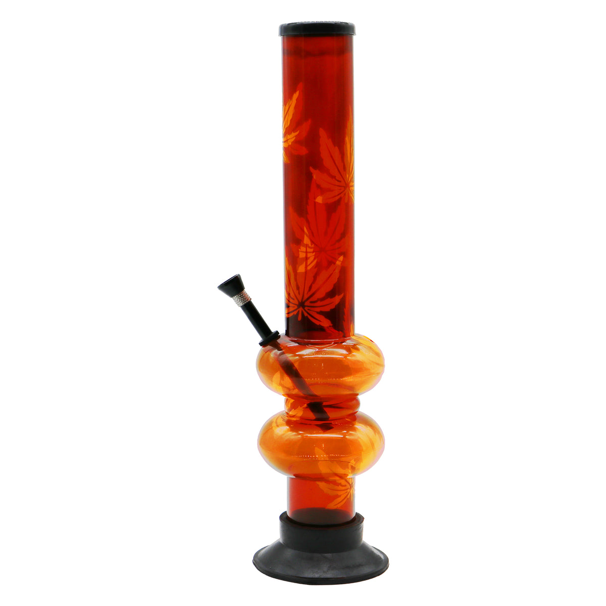 16" Acrylic Pipe, Orange Leaf Print