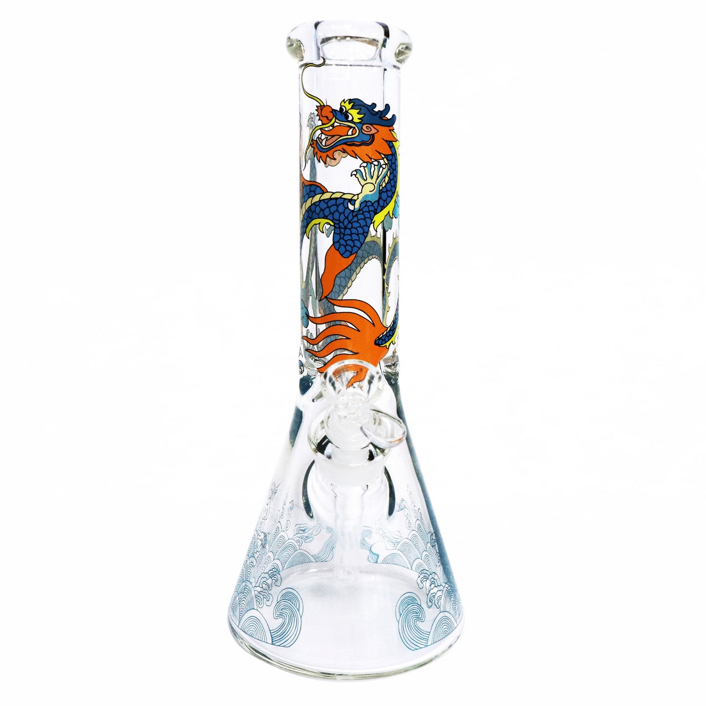 Pipe à eau de 13" avec collecteur de glace et base de bécher en forme de dragon