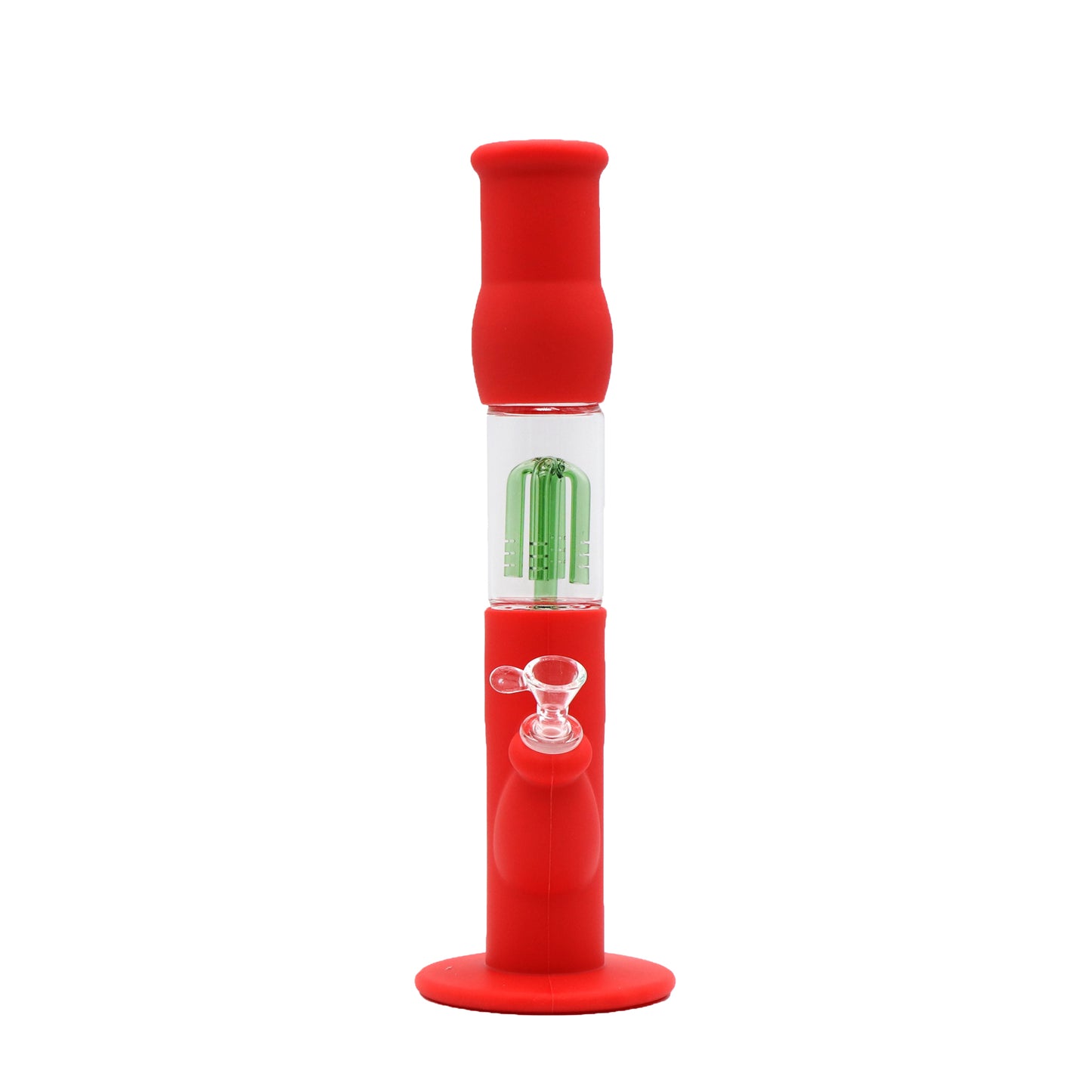 14” Four Arm Tree Perk, Silicone Straight Tube