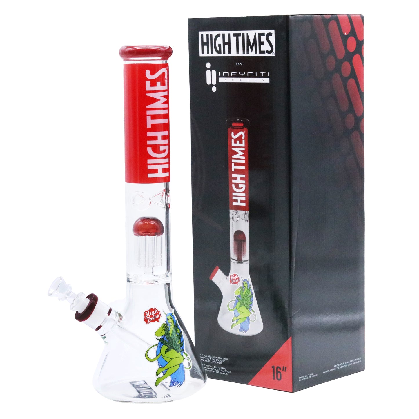 High Times – Conduite d'eau de 40,6 cm de haut, arbre à 8 bras, attrape-glace