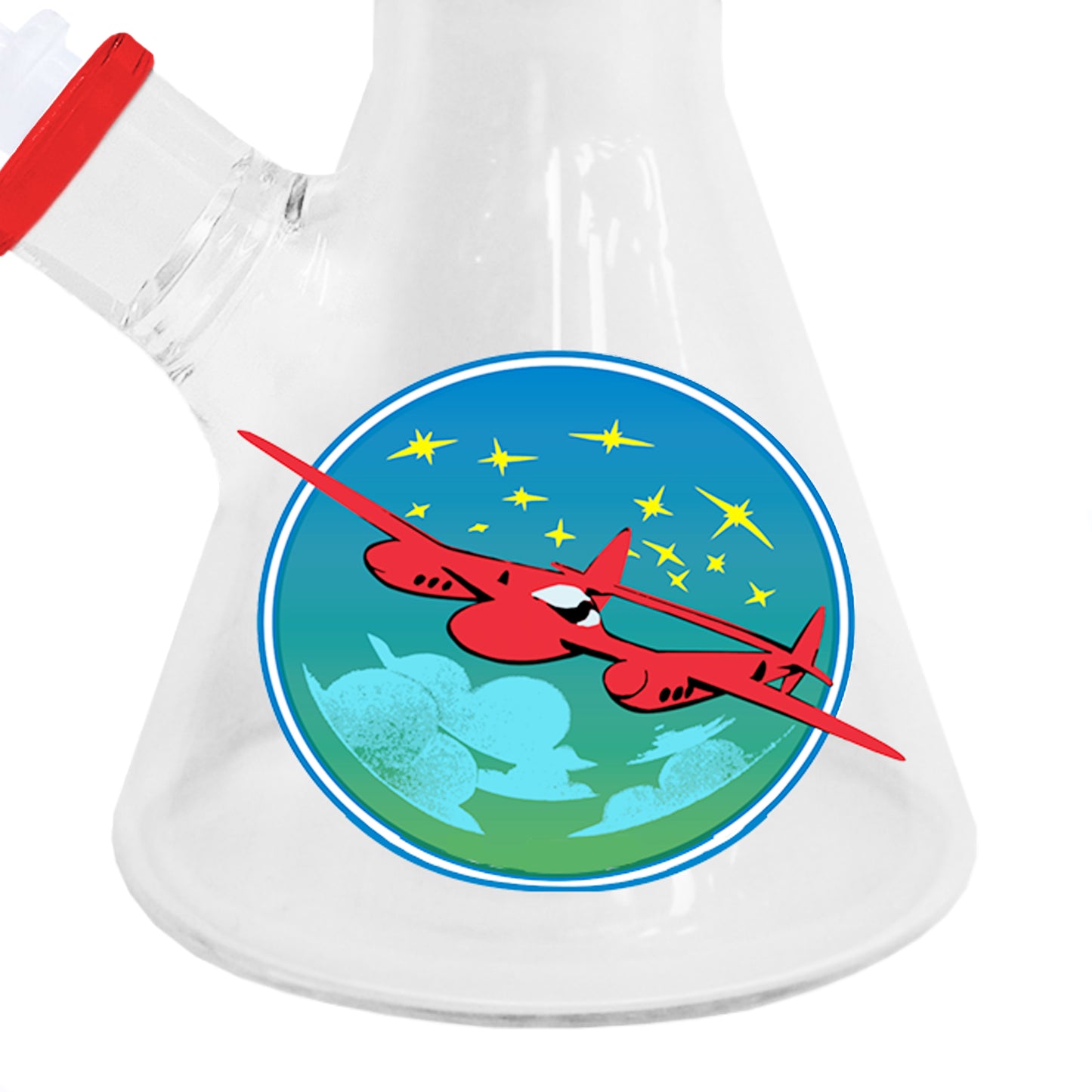 High Times – Conduite d'eau en forme d'avion cerclé de 40,6 cm, arbre à 8 bras, attrape-glace