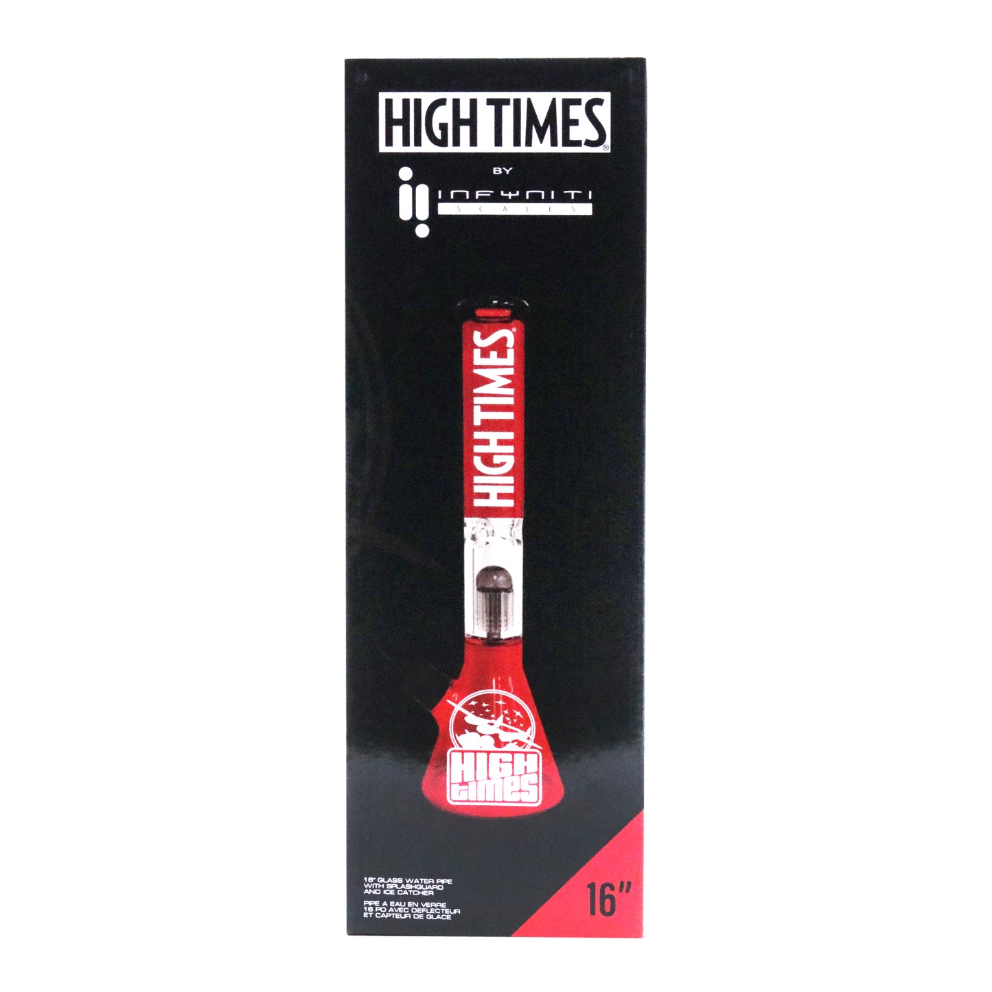 High Times – Tuyau d'eau carré de 40,6 cm, arbre à 8 bras, attrape-glace