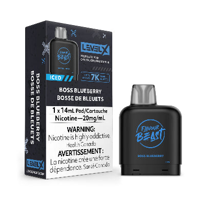 Level X, Flavour Beast Pod Packs - Boss Blueberry Iced