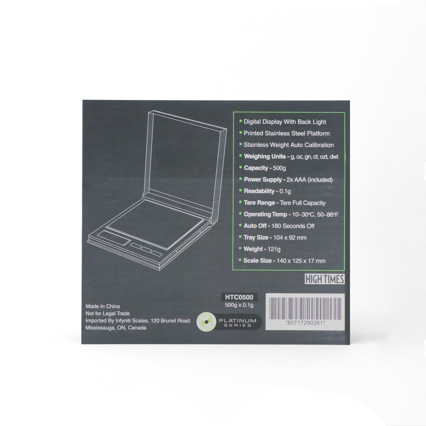High Times CD, Licensed Digital Pocket Scale, 500gx 0.1g