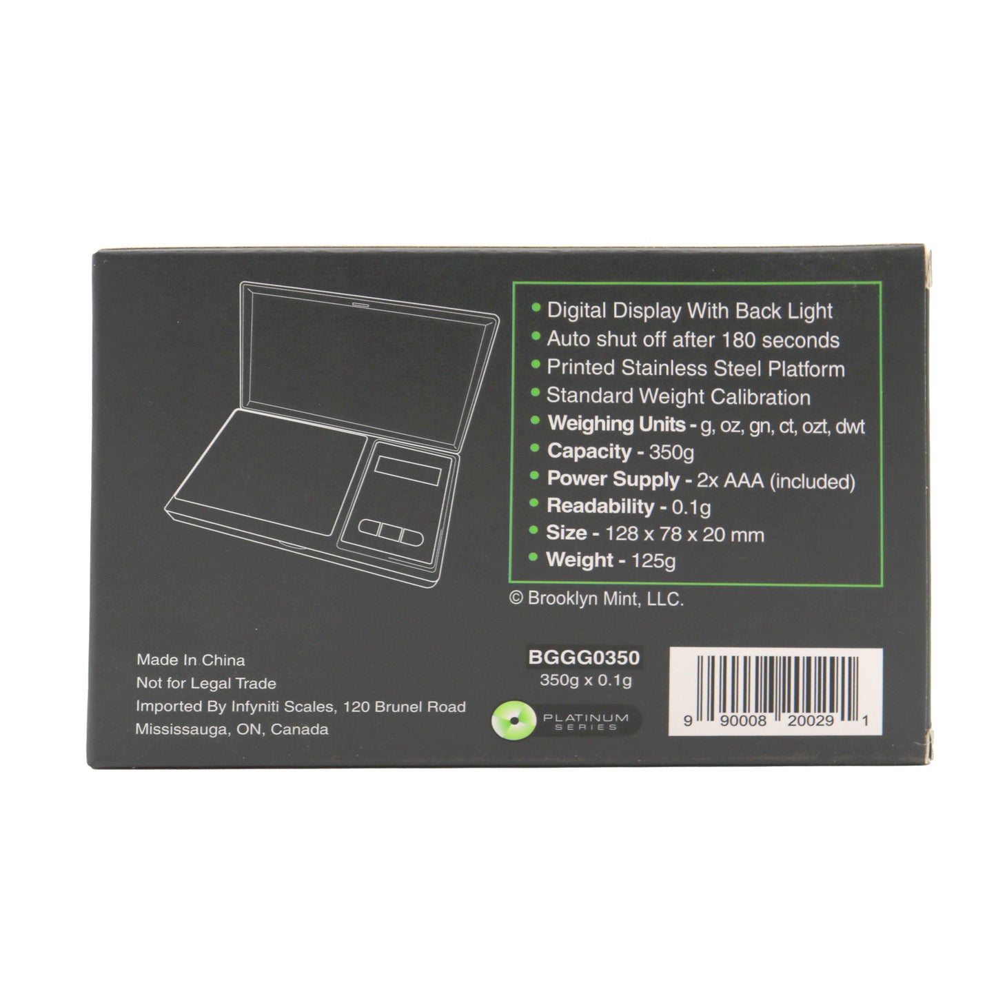 Notorious BIG G-Force, balance de poche numérique sous licence, 350 g x 0,1 g