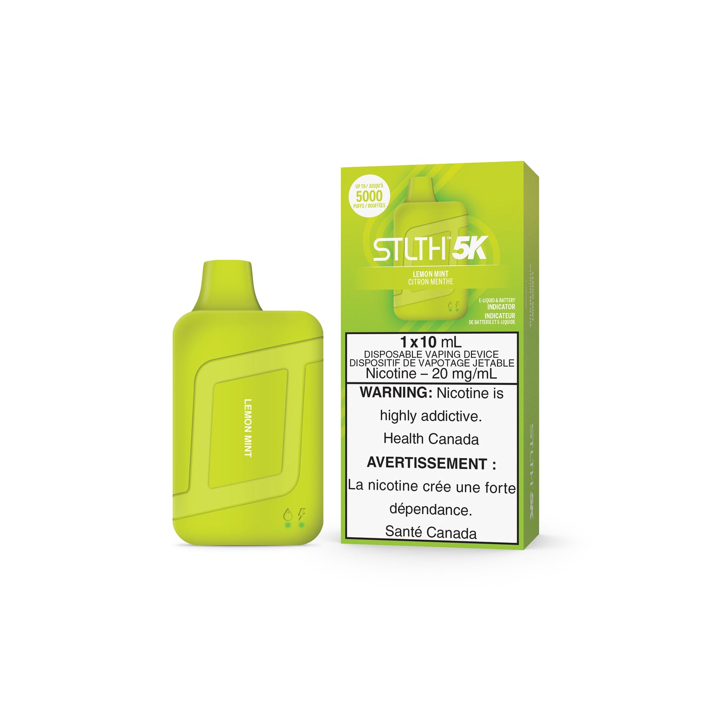 STLTH 5K Jetables - Menthe Citron