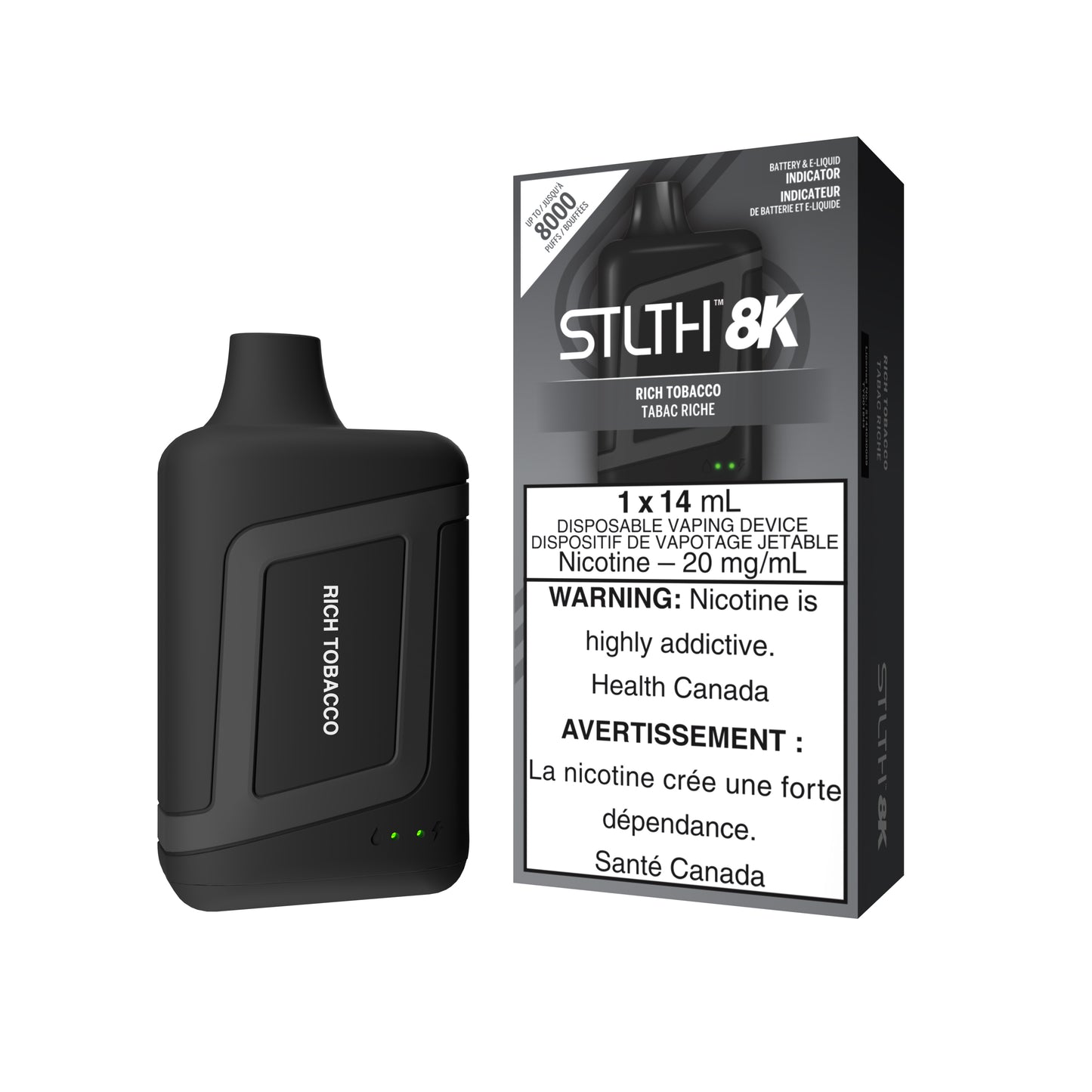 STLTH 8K Jetables - Tabac riche