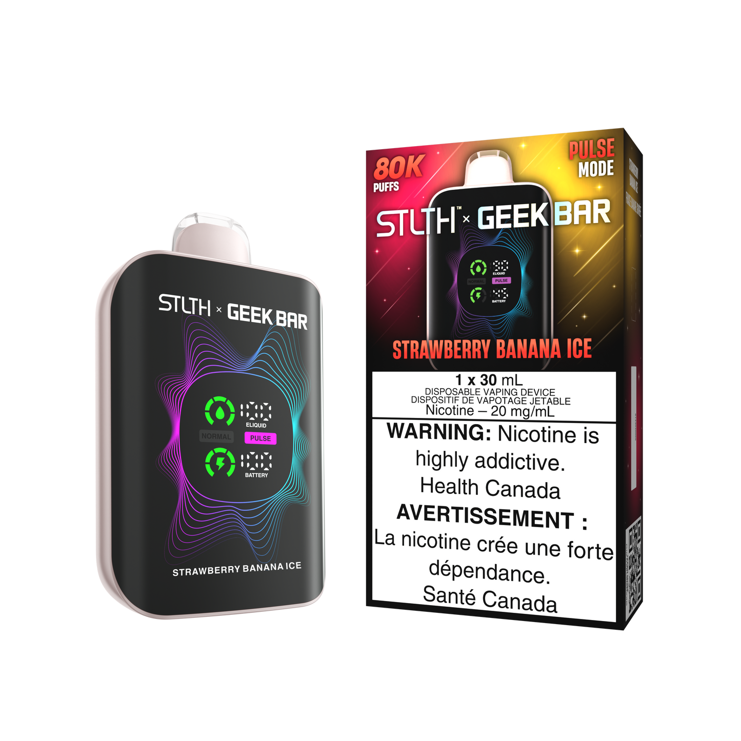 SLTH X Geek Bar Disp - Strawberry Banana Ice 4/PK