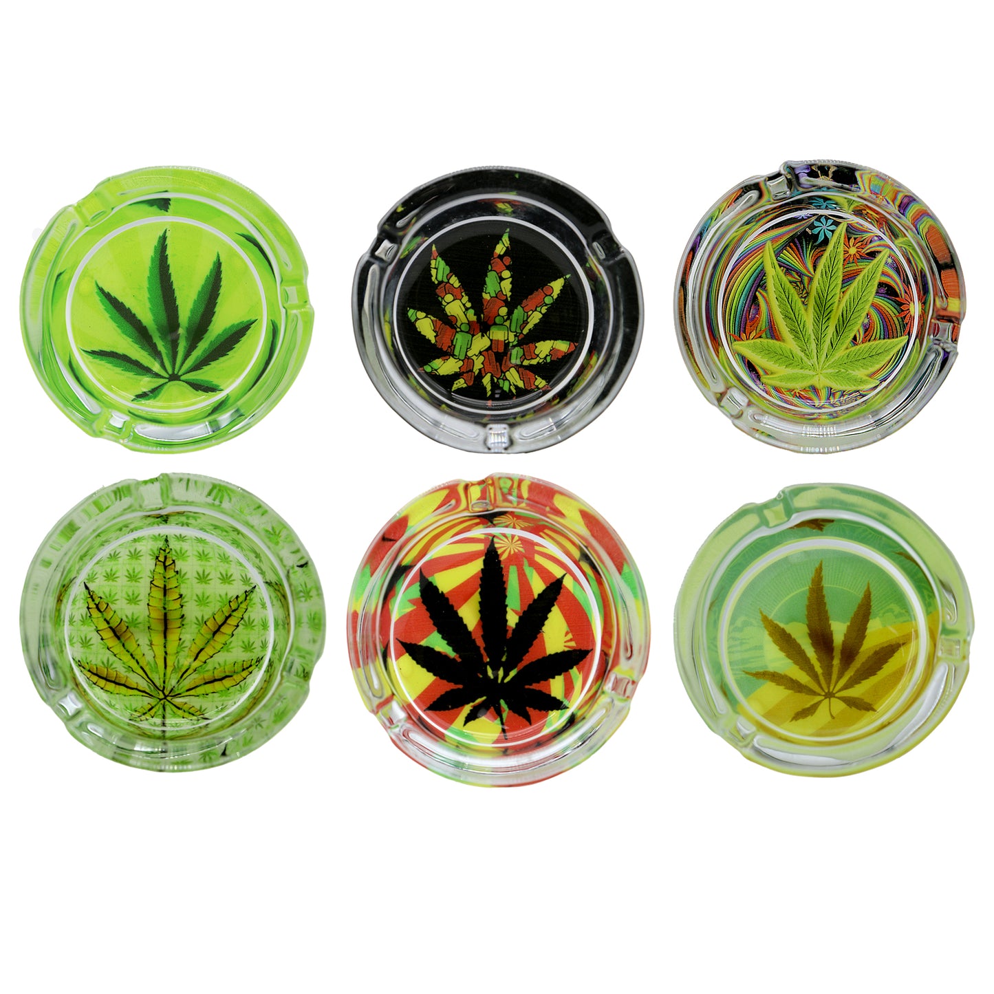Cendrier rond en verre - Biker Design