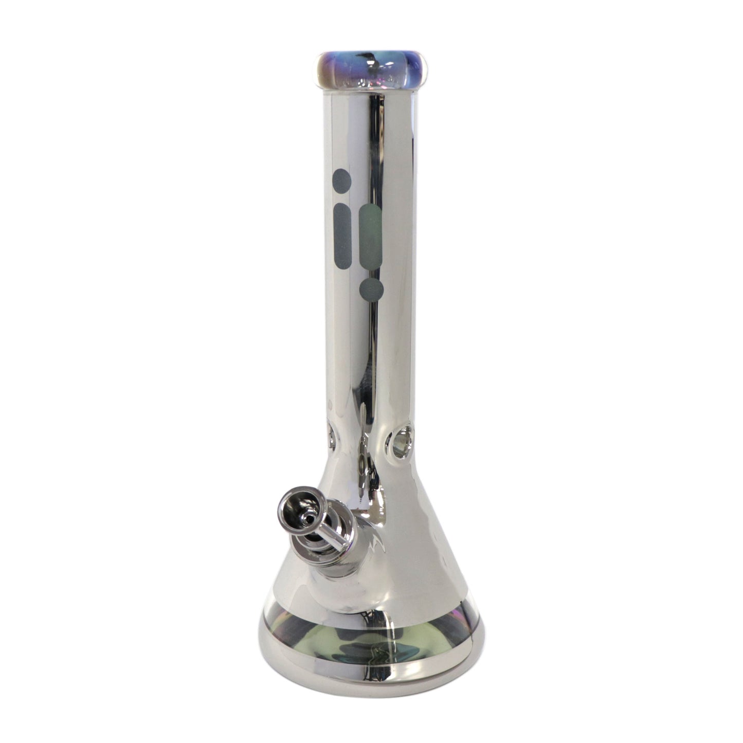 14" Metallic Water Pipe beaker base with Ice Catcher