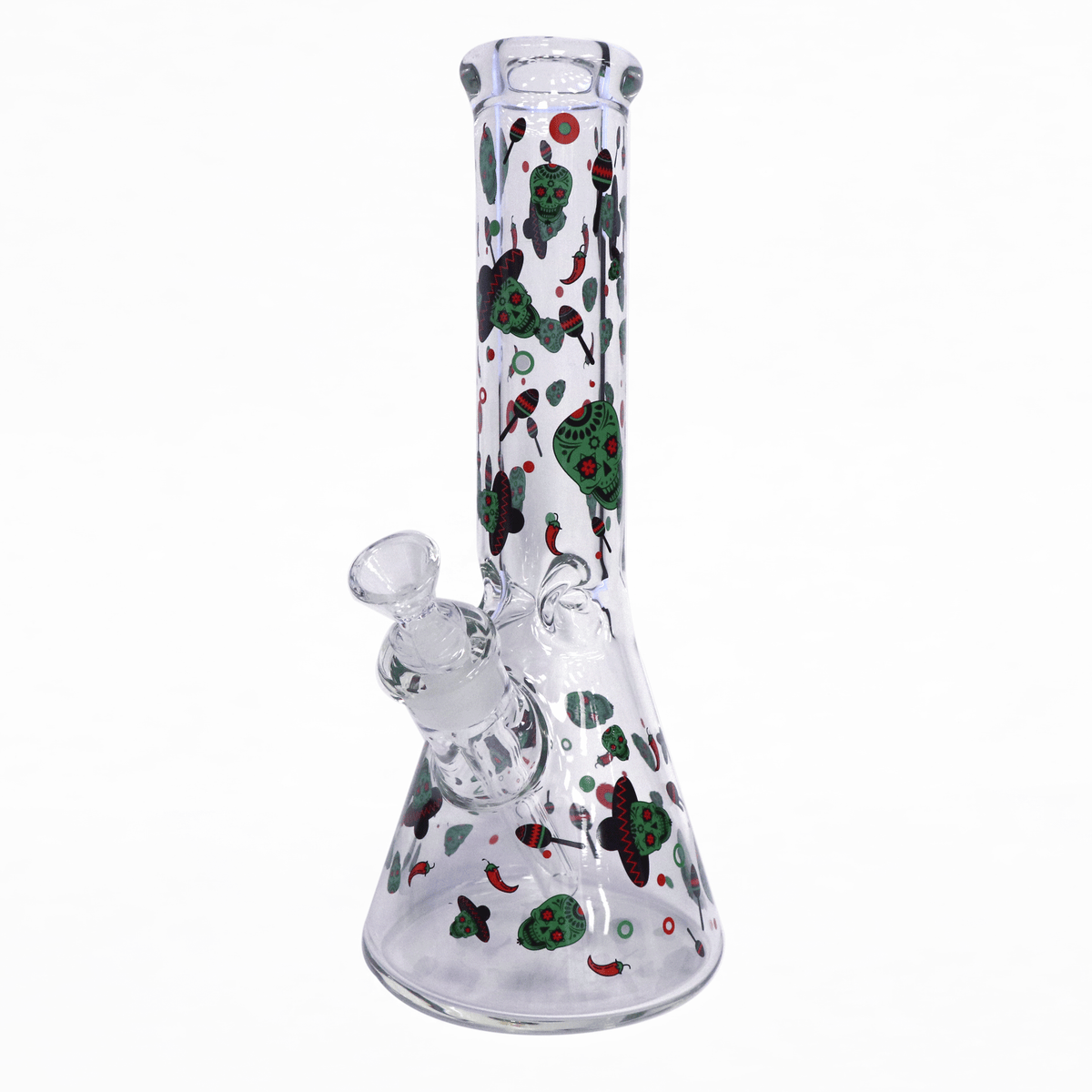 14" Water Pipe with Sugar Skull Design - Infyniti Scales