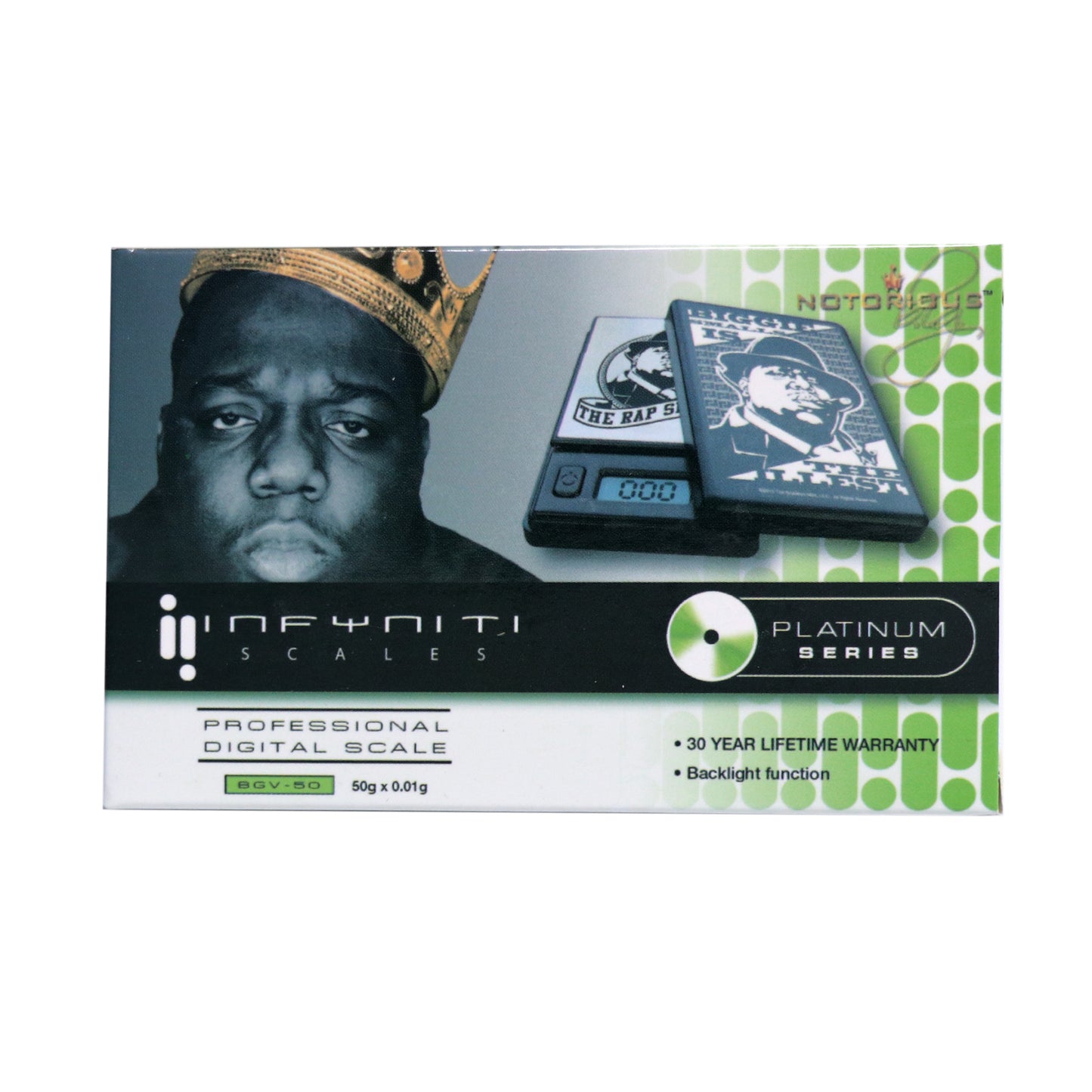 Notorious BIG Virus Licensed Digital Pocket Scale, 50g x 0.01g - Infyniti Scales