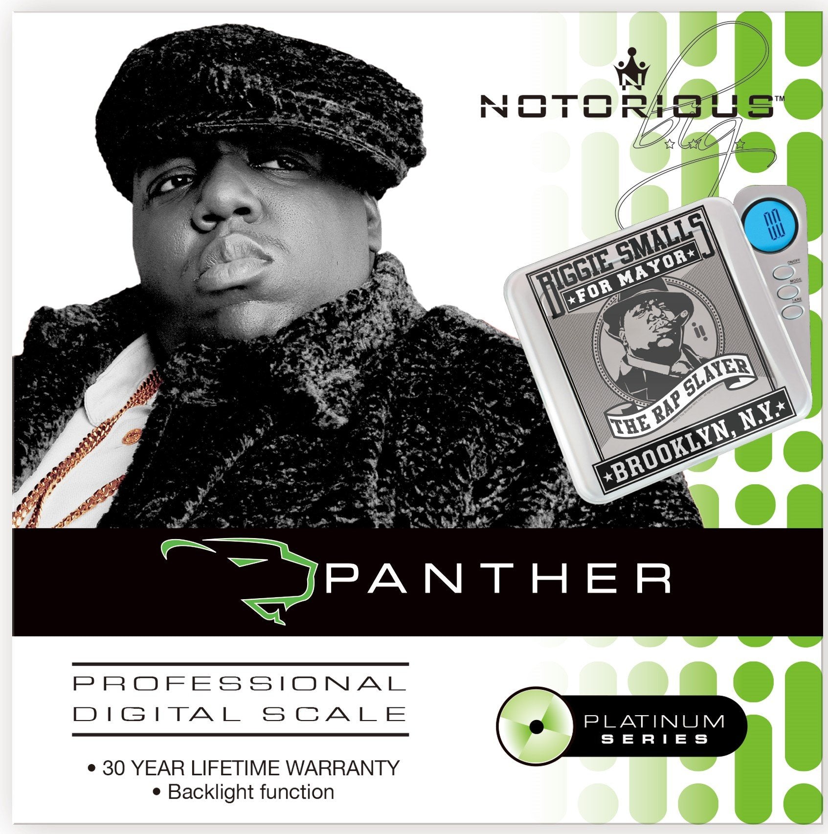 Notorious BIG Panther, Licensed Digital Pocket Scale, 1000G x 0.1G - Infyniti Scales