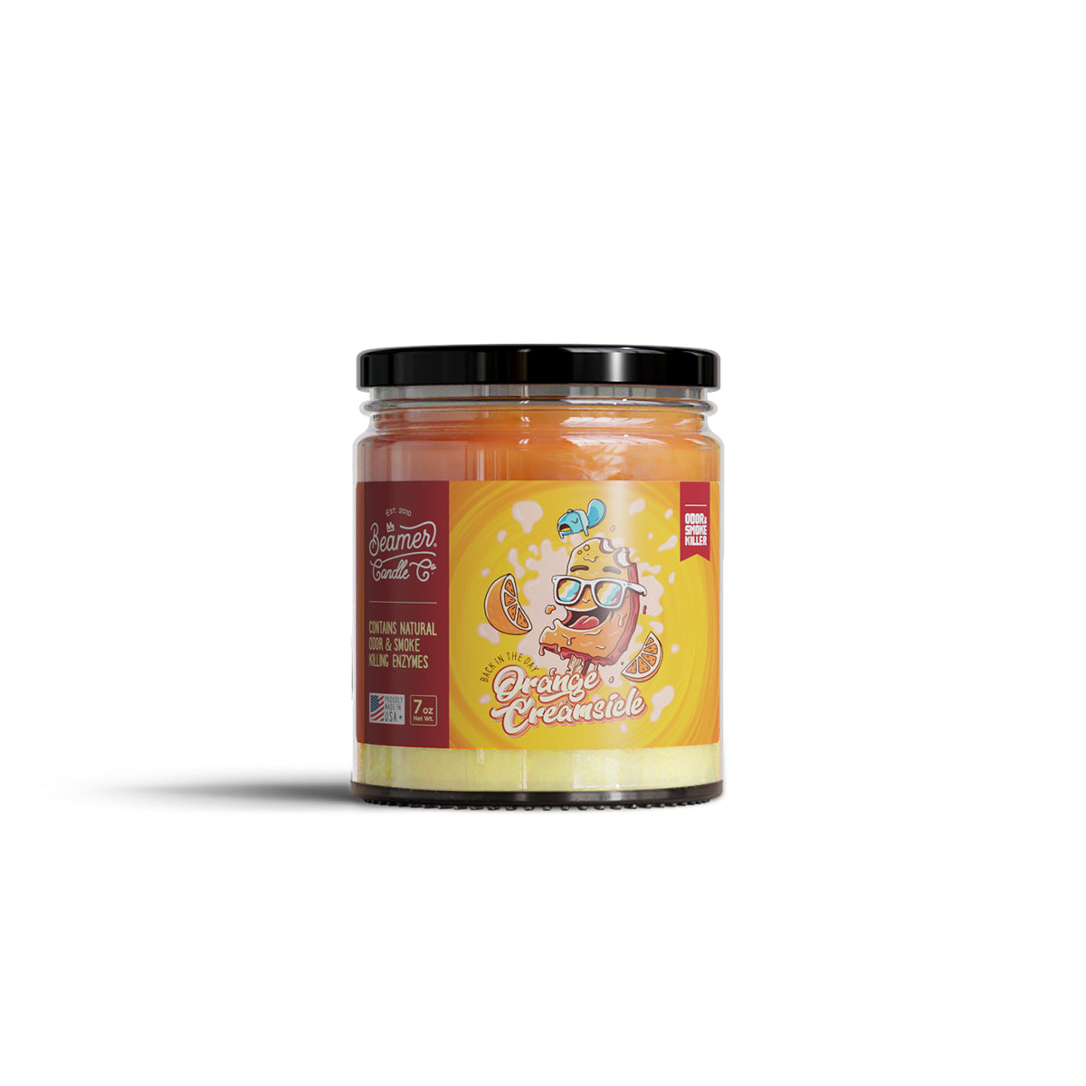 Beamer Candle Co. 7oz & 12oz Glass Mason Jar - Back In The Day Orange Creamsicle - Infyniti Scales