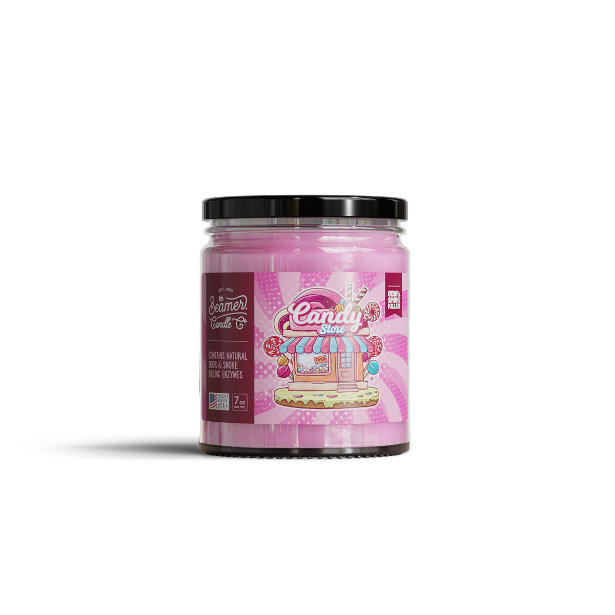 Beamer Candle Co. 12oz & 7oz Glass Mason Jar - Candy Store - Infyniti Scales