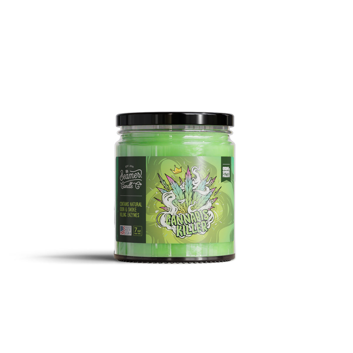 Beamer Candle Co. 7oz,12oz & 4oz Glass Mason Jars - Cannabis Killer