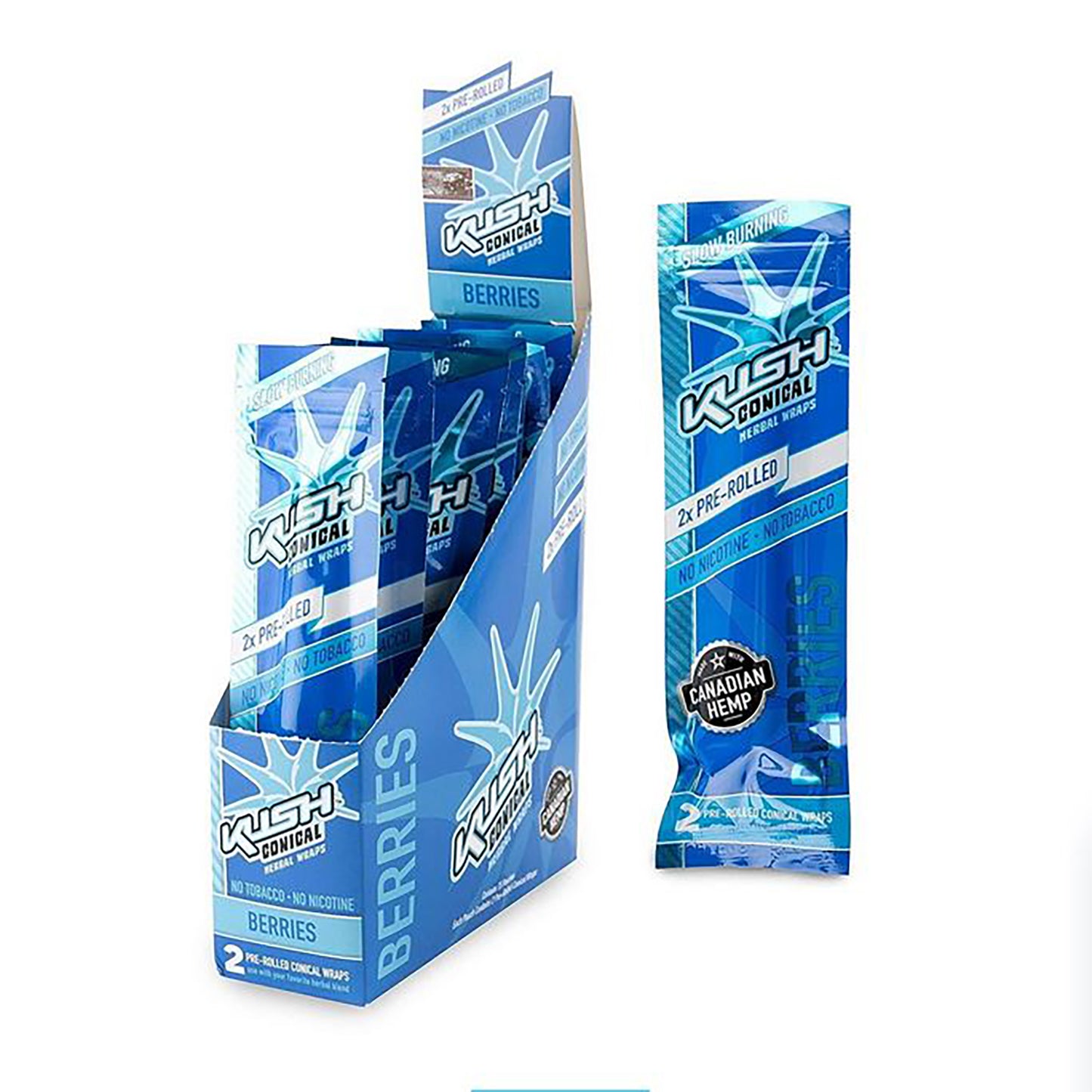 Enveloppements de chanvre pré-roulés coniques Kush