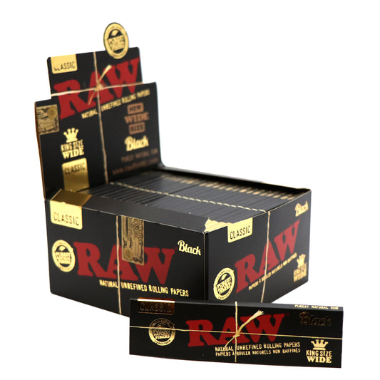 Raw Classic - Feuilles à rouler larges noires King Size