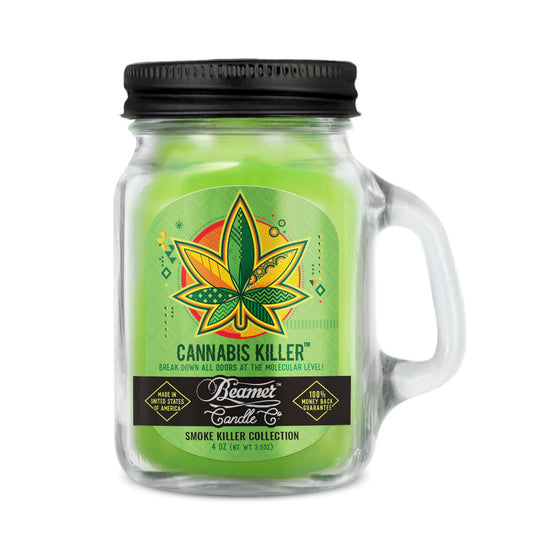 Beamer Candle Co. 7oz,12oz & 4oz Glass Mason Jars - Cannabis Killer
