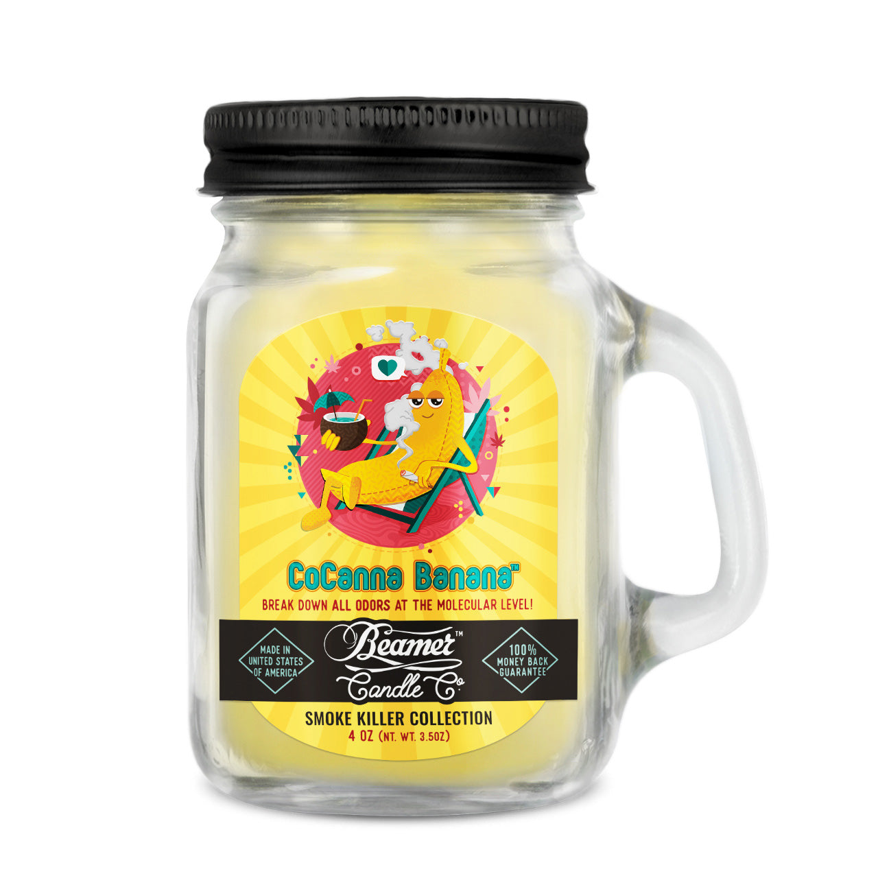 Beamer Candle Co. 12oz & 4oz Glass Mason Jars - CoCanna Banana - Infyniti Scales