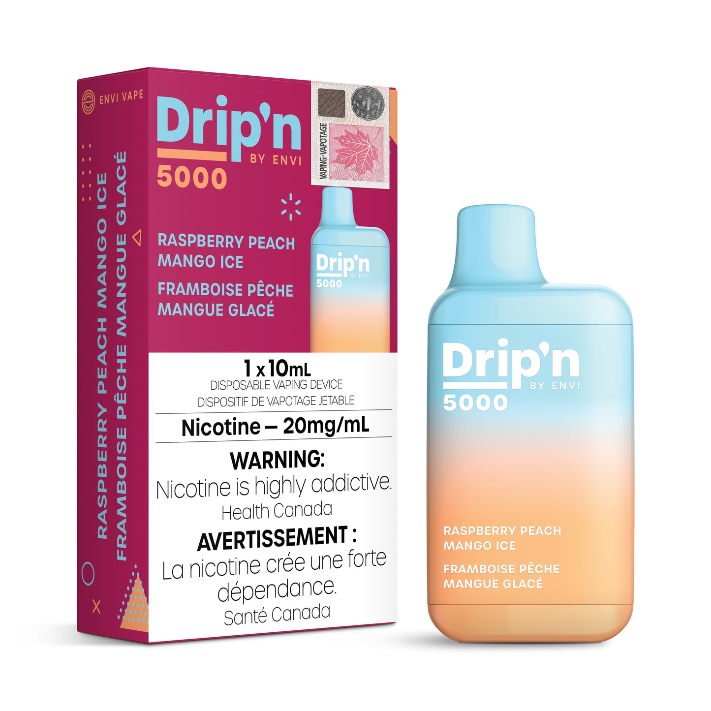 Drip'n By Envi - Glace Framboise Pêche Mangue