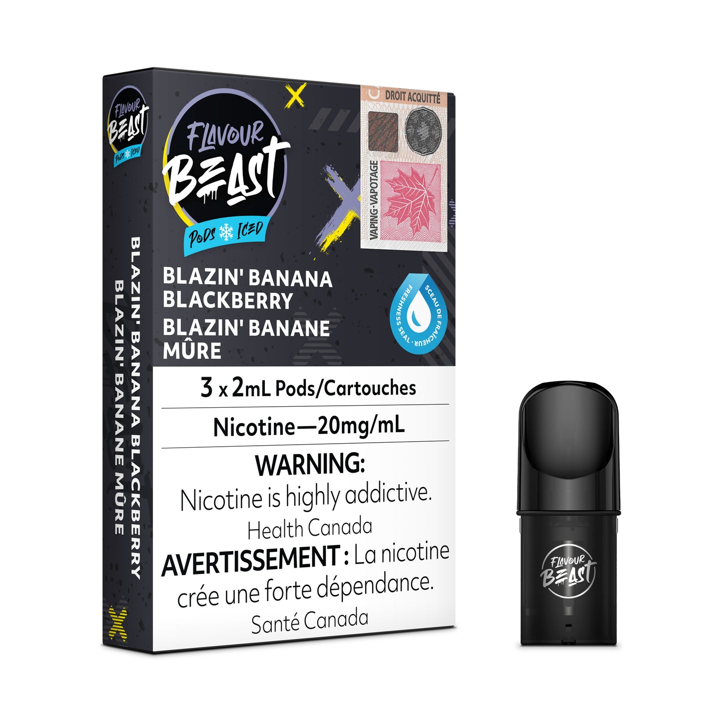 Packs de dosettes Flavour Beast - Blazin' Banana Blackberry