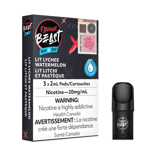 Flavour Beast Pod Packs - Lit Lychee Watermelon Iced