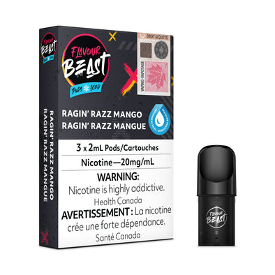 Flavour Beast Pod Packs - Ragin' Razz Mango Iced
