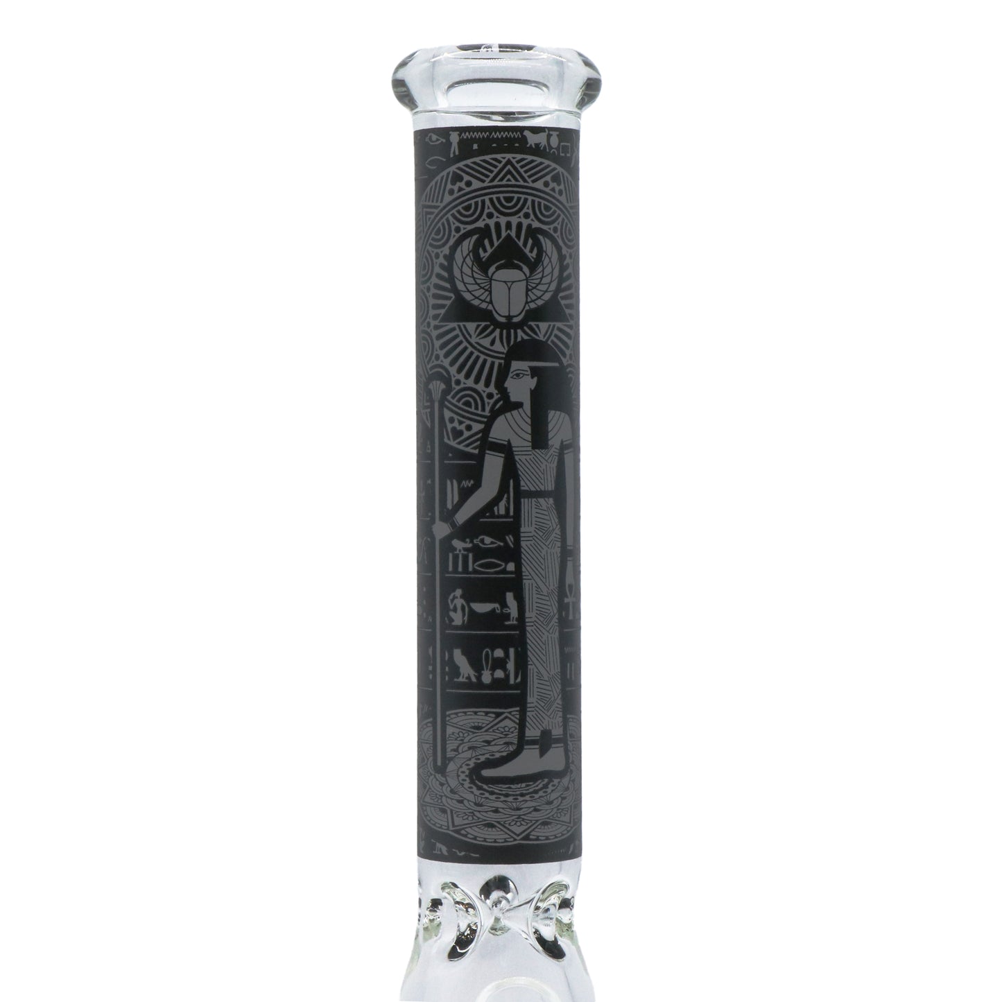 14" Egyptian themed Water Pipe with Beaker Base
