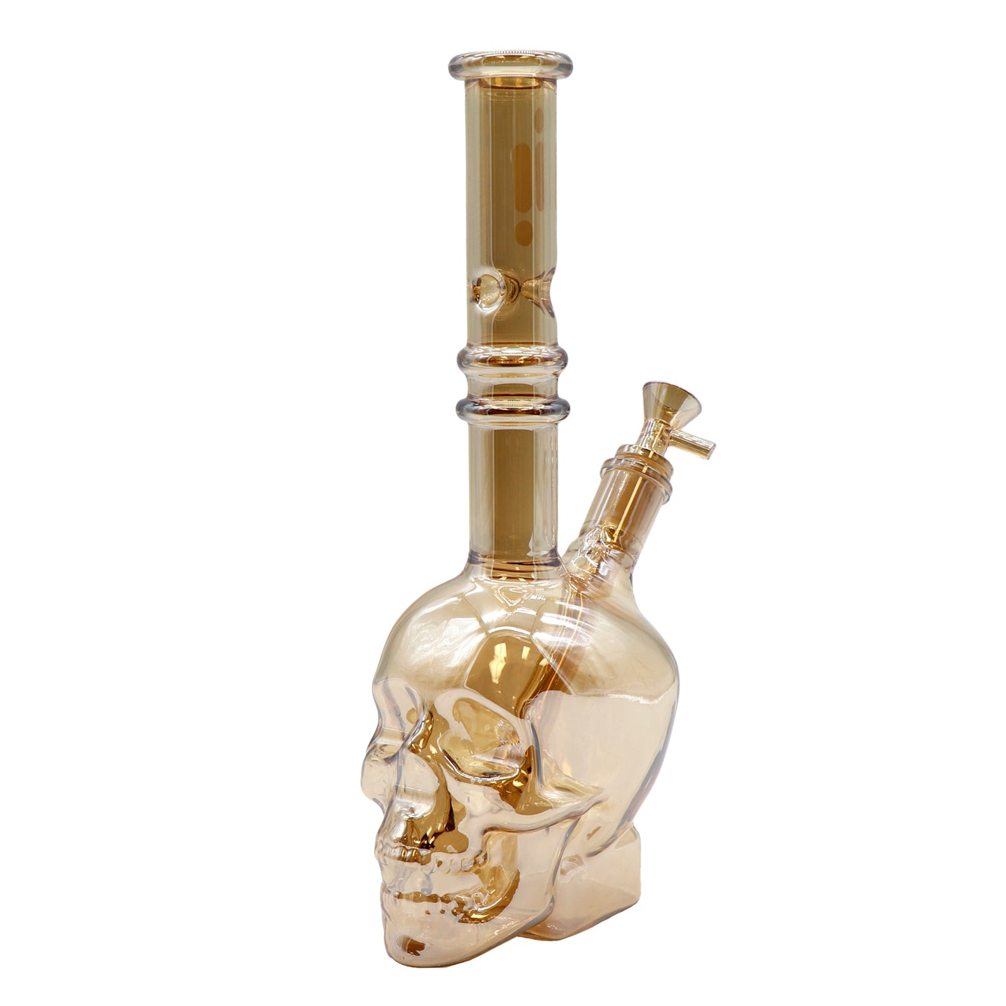 Pipe à eau 12" avec tête de mort chromée