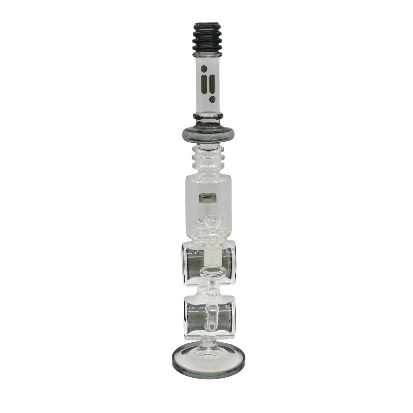 19" Infyniti Circle, Barrel Splashguard, Ribbed Water Pipe