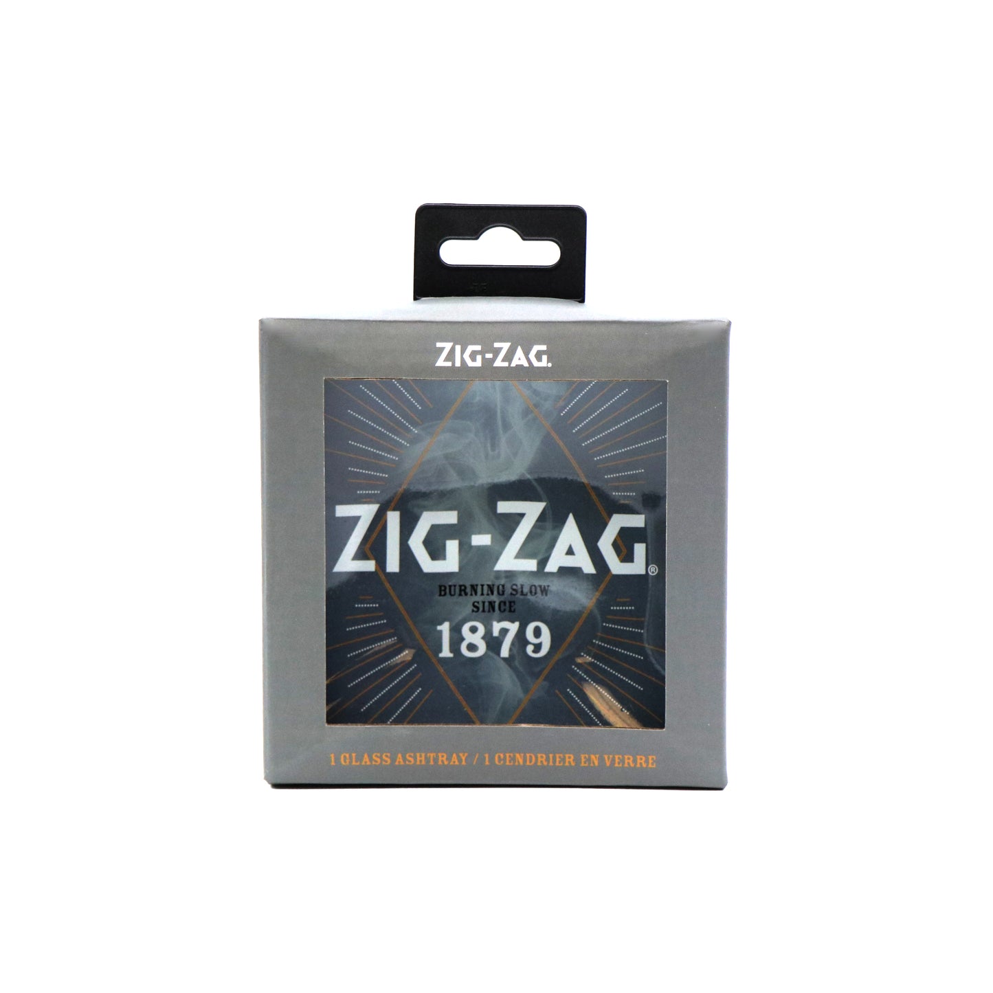 Zig-Zag Glass Ashtray - Orange/Grey - Infyniti Scales