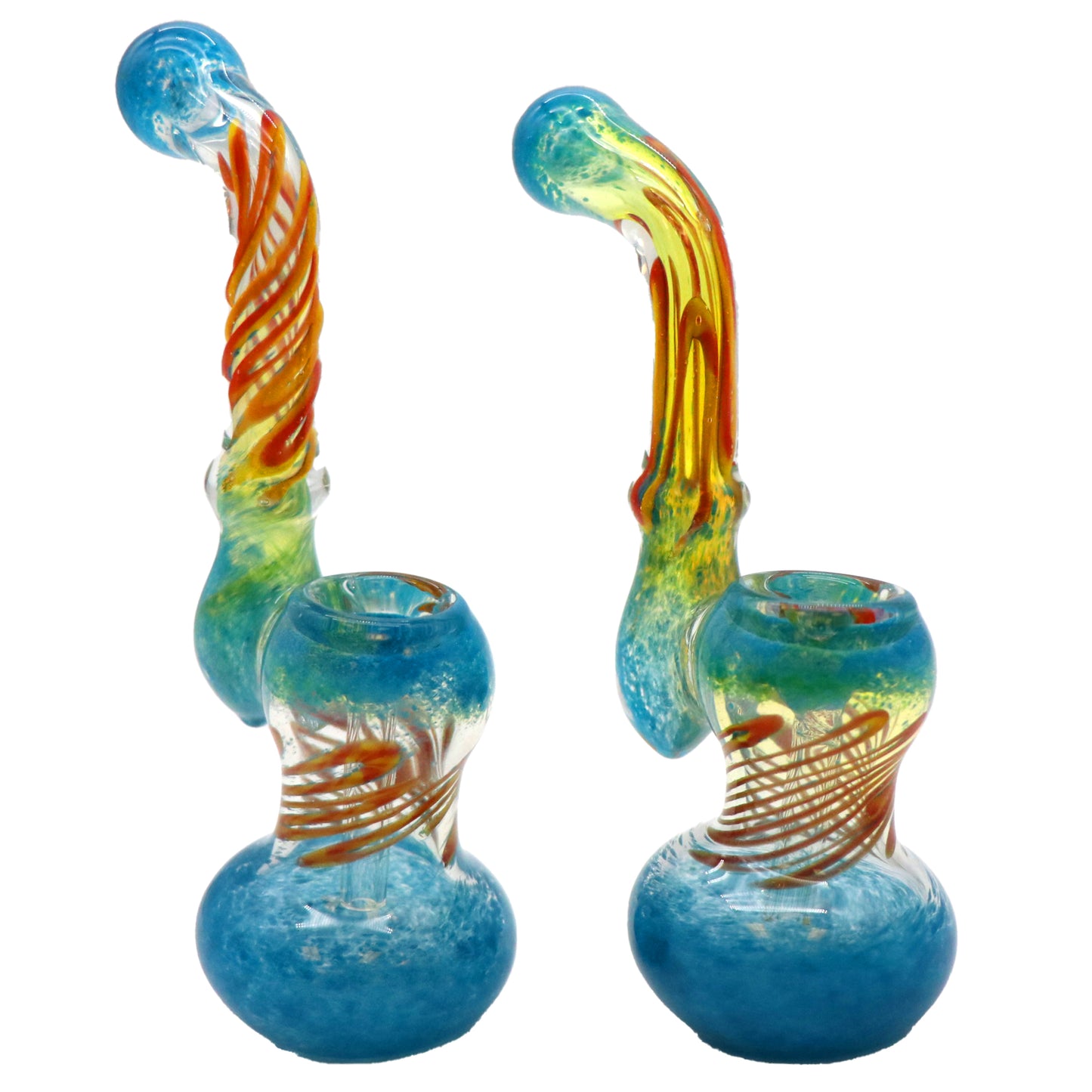 7" Two-Toned Striped Assorted Bubbler - Infyniti Scales