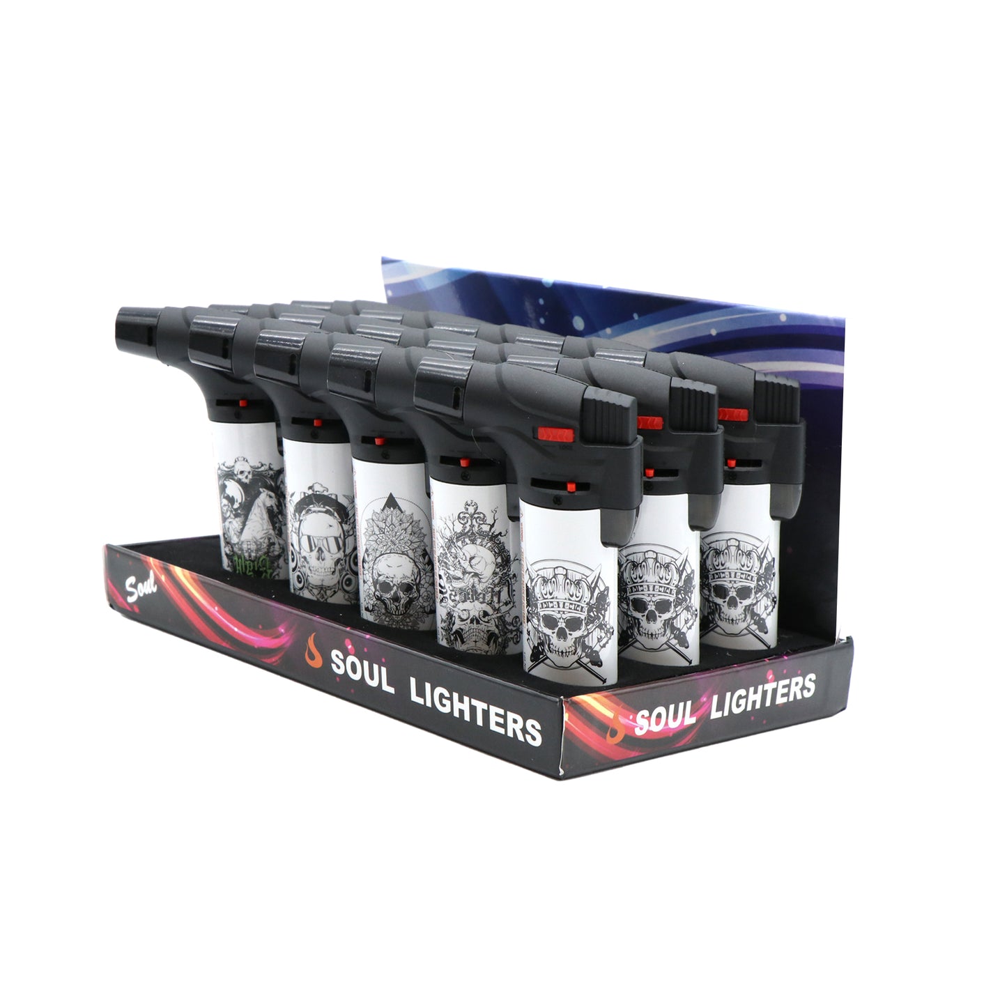 Soul - Conception de crâne blanc torche