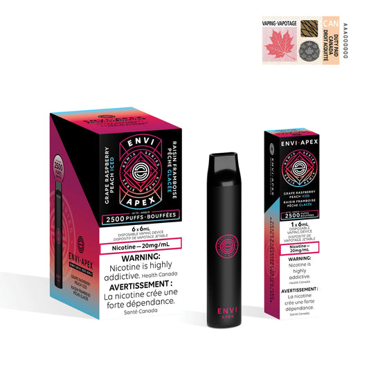 ENVI Jetable Apex - Raisin Framboise Pêche Glacé