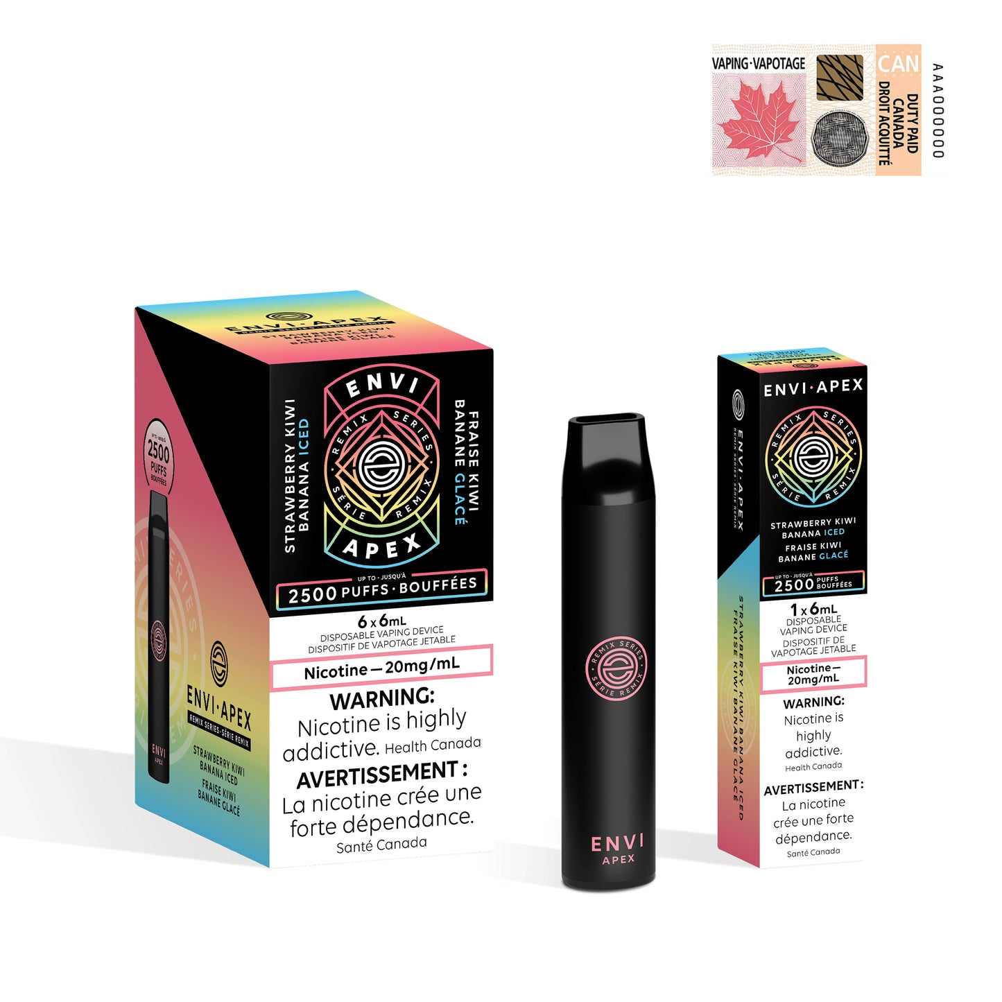 ENVI Disposable Apex - Strawberry Kiwi Banana Iced
