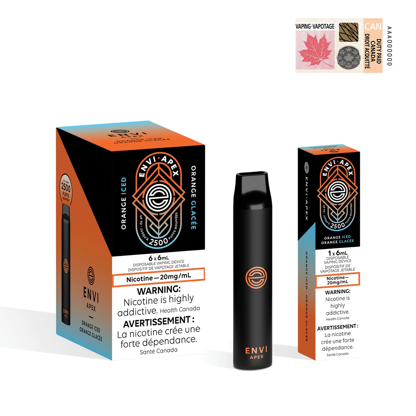 ENVI Jetable Apex - Orange Glacé